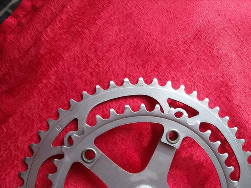80s Stronglight chainset + BB 170mm 40/52t. Fixie road racing bike. Peugeot. - Picture 3 of 4
