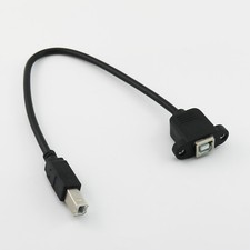 USB 2.0 B Female to B Male Socket Printer Panel Mount Extension Cable 30cm/1ft