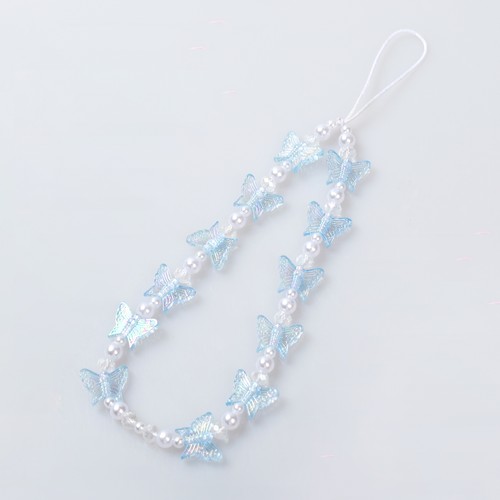 Mobile Strap Butterfly Phone Charm Beads Chain Jewelry Phone Anti-Lost Lanyard - Picture 7 of 15