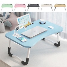 Folding Notebook Laptop Stand Table Dining Tray On Bed Study Desk USB Fan&Light