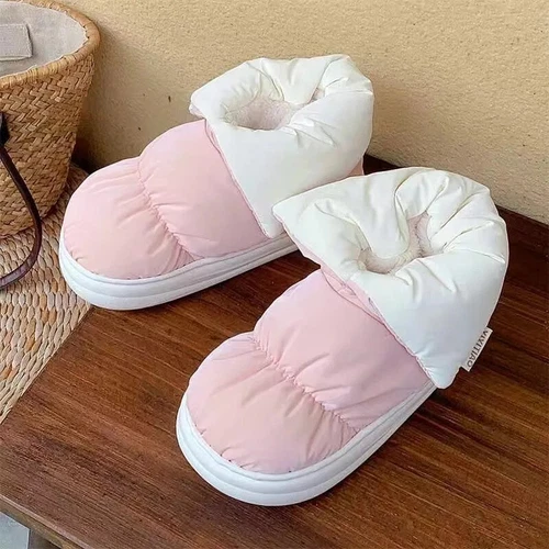 New Winter Warm Snow Boots 2023 Fur Short Non-slip Slippers High Top Bread Shoes - Picture 19 of 46