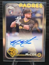 Mason McCoy 2024 Topps Chrome On-Card Auto RC #RA-MCC Autograph Rookie Padres 🔥