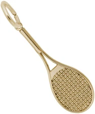 Gold-Plated Sterling Silver Oversize Tennis Racquet Charm by Rembrandt