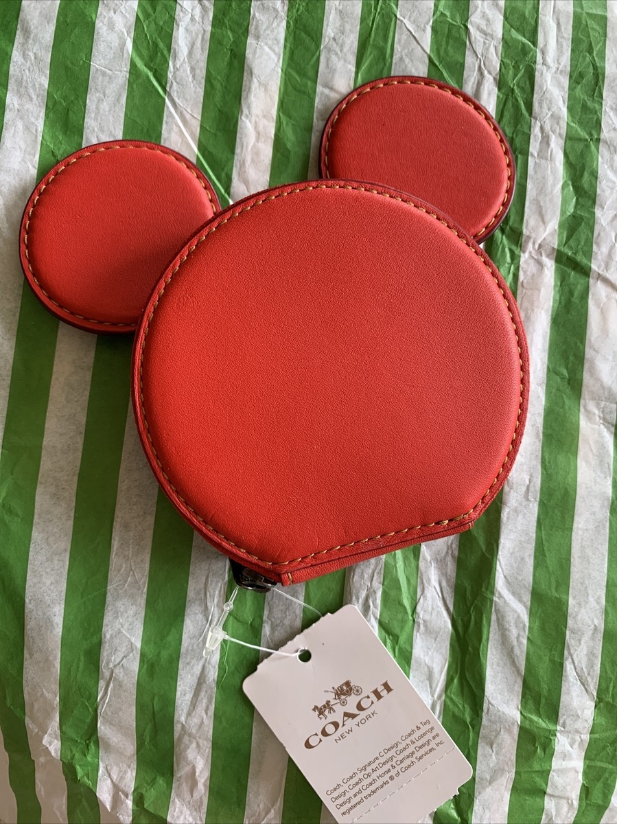 国内発 COACH Disney X Coach Mickey Mouse Coin Case C8581 赤 DISNEY X COACH Round Coin Case With Surf Mickey Mouse | eBay