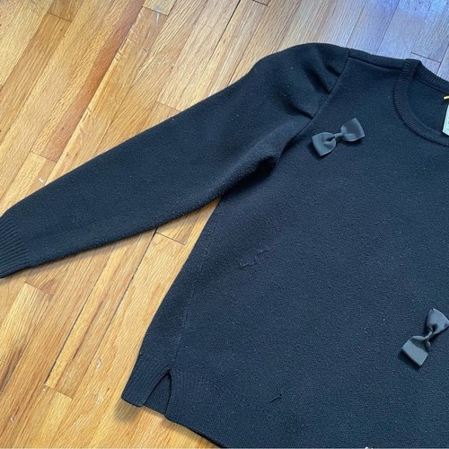 KIDICHIC Girls Black Sweater With Bows Size 10 - Picture 7 of 8