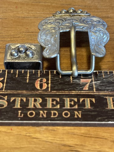 Vintage | Accessories | Vintage Western Hand Made Gold Silver Horse Belt Buckle Large Estate