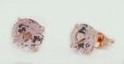 GENUINE 2.08 Cts MORGANITE STUD EARRINGS 14K ROSE GOLD - Free Certificate - NWT — photo 2