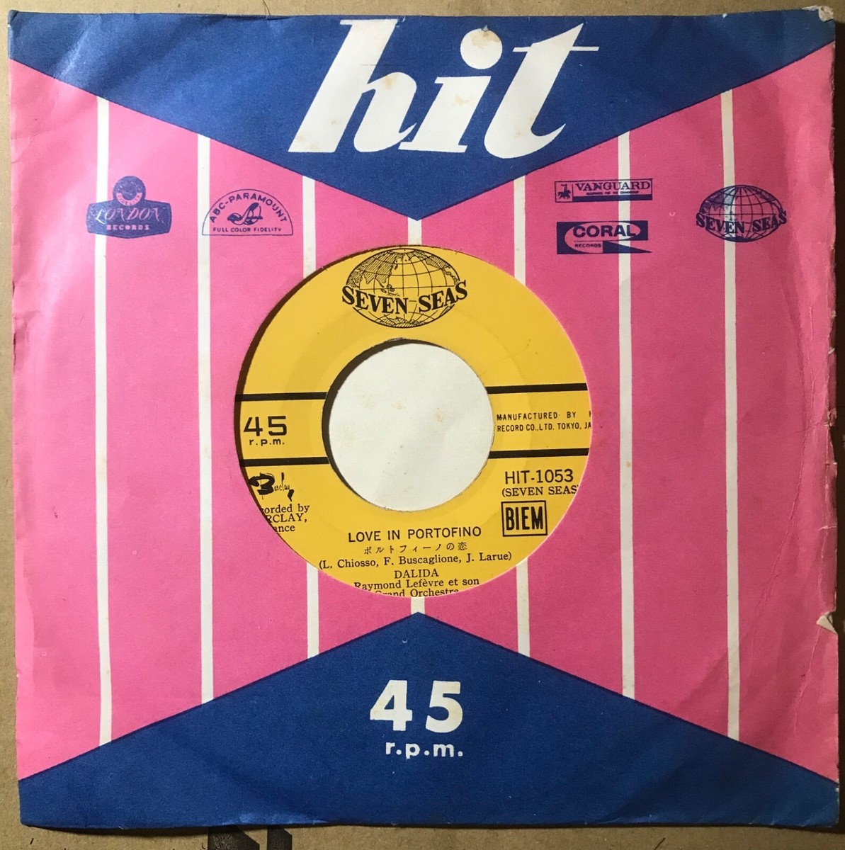 DALIDA LOVE IN PORTOFINO / JAPAN 7INCH | eBay