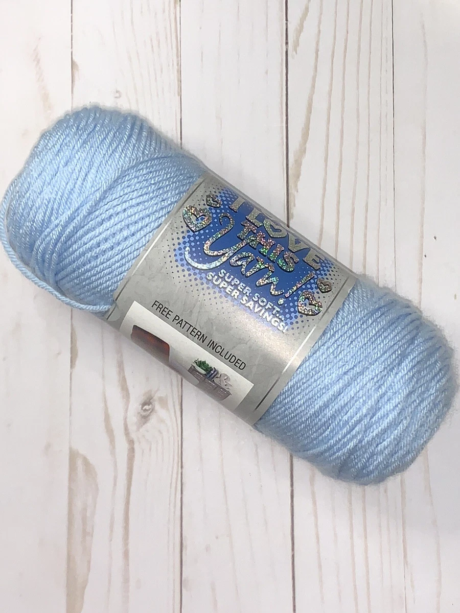 Hobby Lobby I Love This Yarn! Medium Acrylic - Soft Blue - 7oz Skein