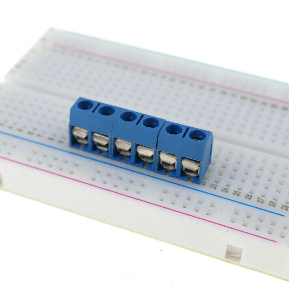 Blue 60pcs KF301-2P/3P PCB Mount Screw Terminal Block Connector 2/3Pin 5mm Pitch - Image 4 of 4