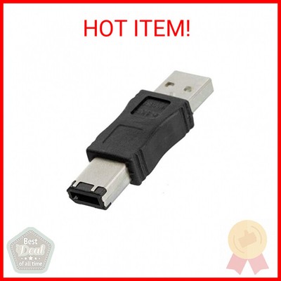 Firewire IEEE 1394 6 Pin Male to USB A Male Convertor Jack M/M Adapter
