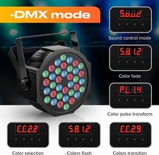 36 LED RGB Stage Lighting Rechargeable PAR Light DMX Beam Party DJ Disco Lights