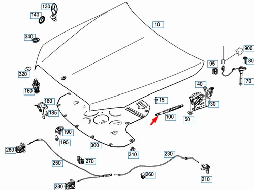 NEU MERCEDES-BENZ E-KLASSE W213 MOTORHAUBENSTREBEN VORNE RECHTS A2139800264 OEM - Bild 9 von 9