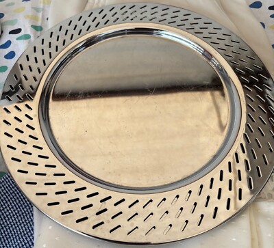 6 Platzteller Allessi retro mit Muster am Rand