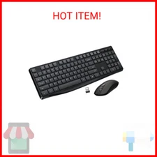 Wireless Keyboard and Mouse Combo, Lovaky 2.4G Full-Sized Ergonomic Keyboard Mou
