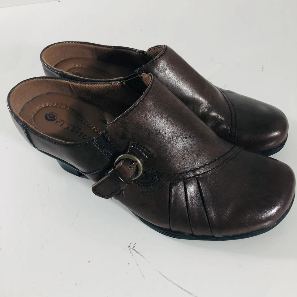 Zapatos sin cordones Earth Spirit Classics para mujer talla 8 de cuero marrón de bajo uso Foto 3 de 4