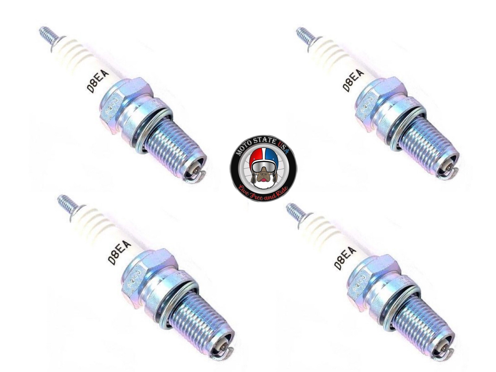 4 NGK D8EA Standard Spark Plug 12mm 3/4 Reach For Dirt Bikes  Sport Bikes