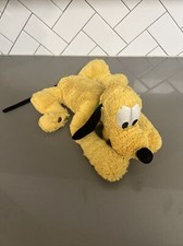 Vintage 80s Disney Parks Plush 12" Golden Yellow Classic Pluto The Dog