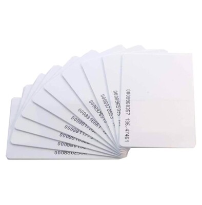 125Khz RFID Karte Nähe Tür Eingang Zugang Rohling Weiß (10er Pack)