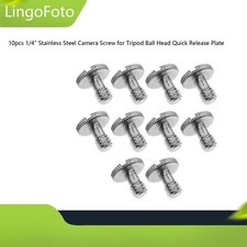 10pcs 1/4" Stainless Steel Camera Screw for Tripod Ball Head Quick Release Plate