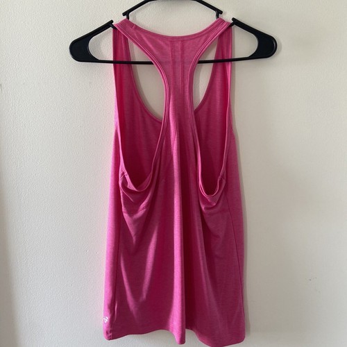 BCG Tank Top Womens Medium Hot PInk Racer Back Straight Hem Long - Picture 4 of 4