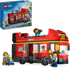 Autobus turistico rosso a due piani Stile Londinese Lego City 60407 7+