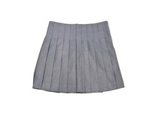 New Crewcuts Girl Winter Gray Adjustable Lined Pleated Twill Skirt 12