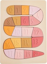 Colorful Number Peg Puzzle Montessori Toy: 1-20 Counting Learning