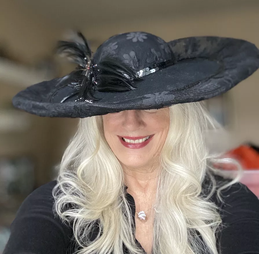 Ladies sale black hat