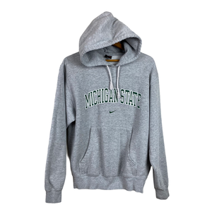 Nike Team Michigan State Hoodie Sweatshirt S Mens Gray Green Embroidered Logo | eBay