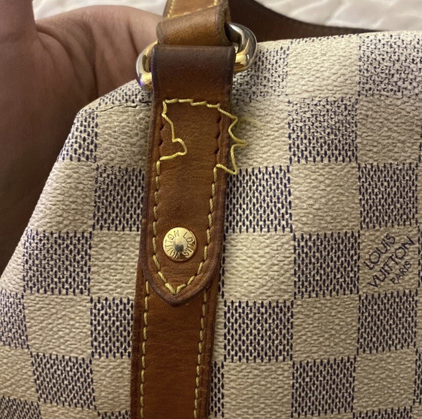 fake damier azure stresa gm bag zipper pull (1 of 1) - Lake Diary