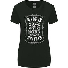 Born In Britain 60th Birthday Made 1966 Womens Wider Cut T-Shirt