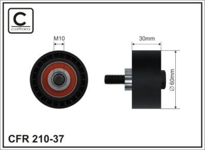 CAFFARO 210-37 Umlenk-/Führungsrolle, Zahnriemen für CITROËN,FIAT,LANCIA,PEUGEOT