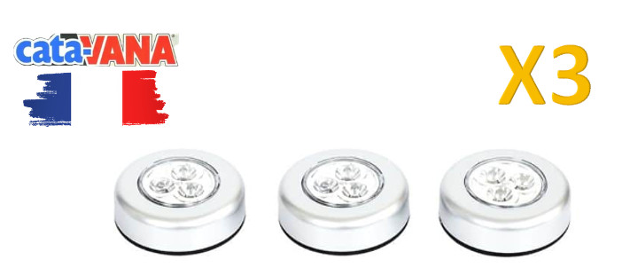 Lampe LED d'appoint à pression nomade pour penderie et dessous de meuble