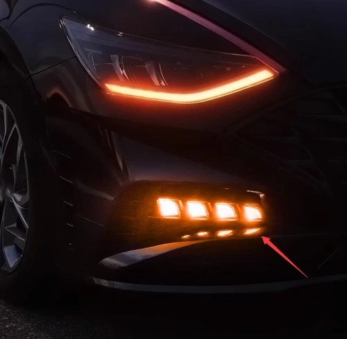 2 PIEZAS DRL LED luz de circulación diurna parachoques lámpara antiniebla para Hyundai Sonata 2020-2023 - Imagen 12 de 12