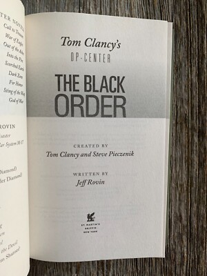 SIGNED -TOM CLANCY'S Op-Center : THE BLACK ORDER by Jeff Rovin