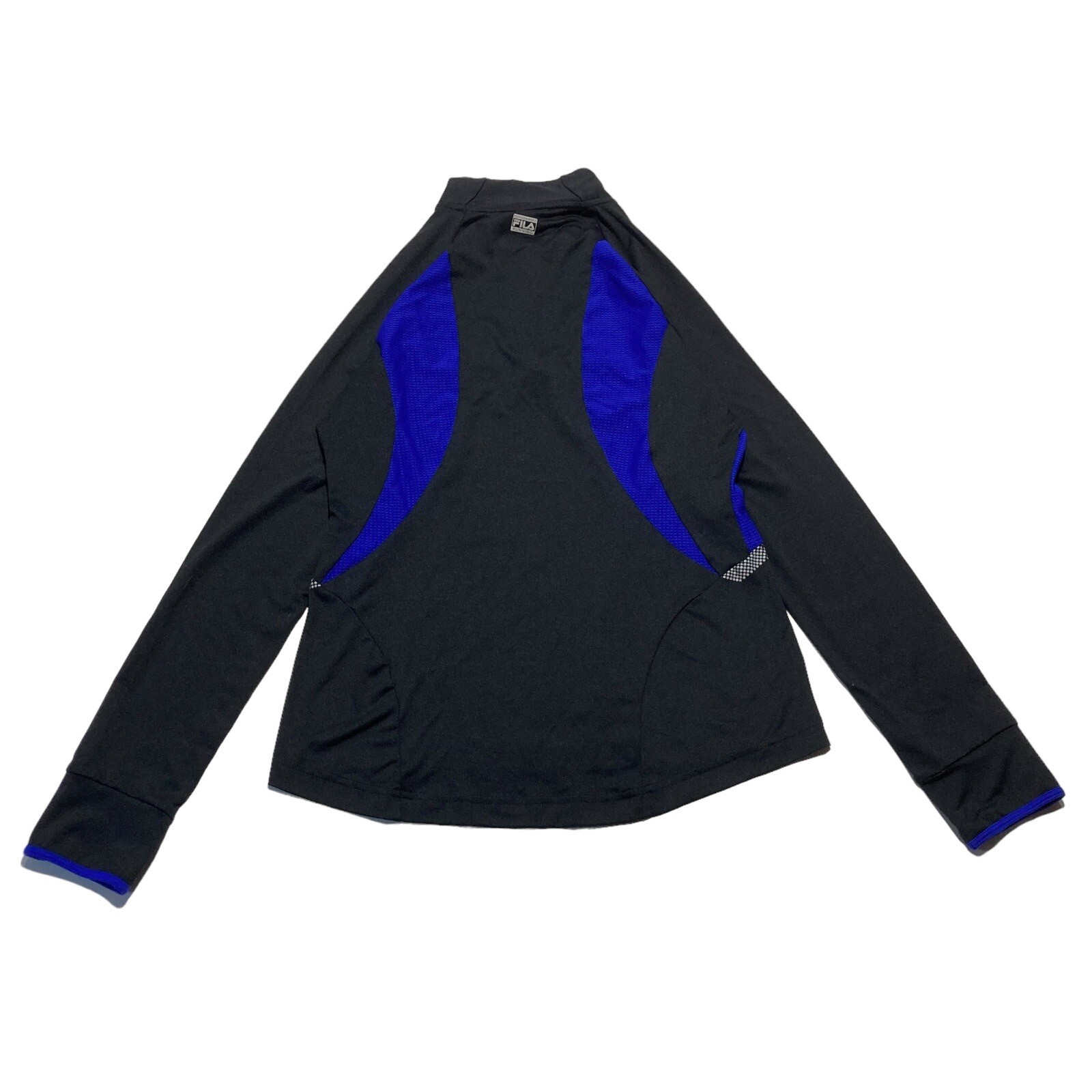 Pullover FILA Sport Athletic Running nero manica lunga 1 4 cerniera donna M