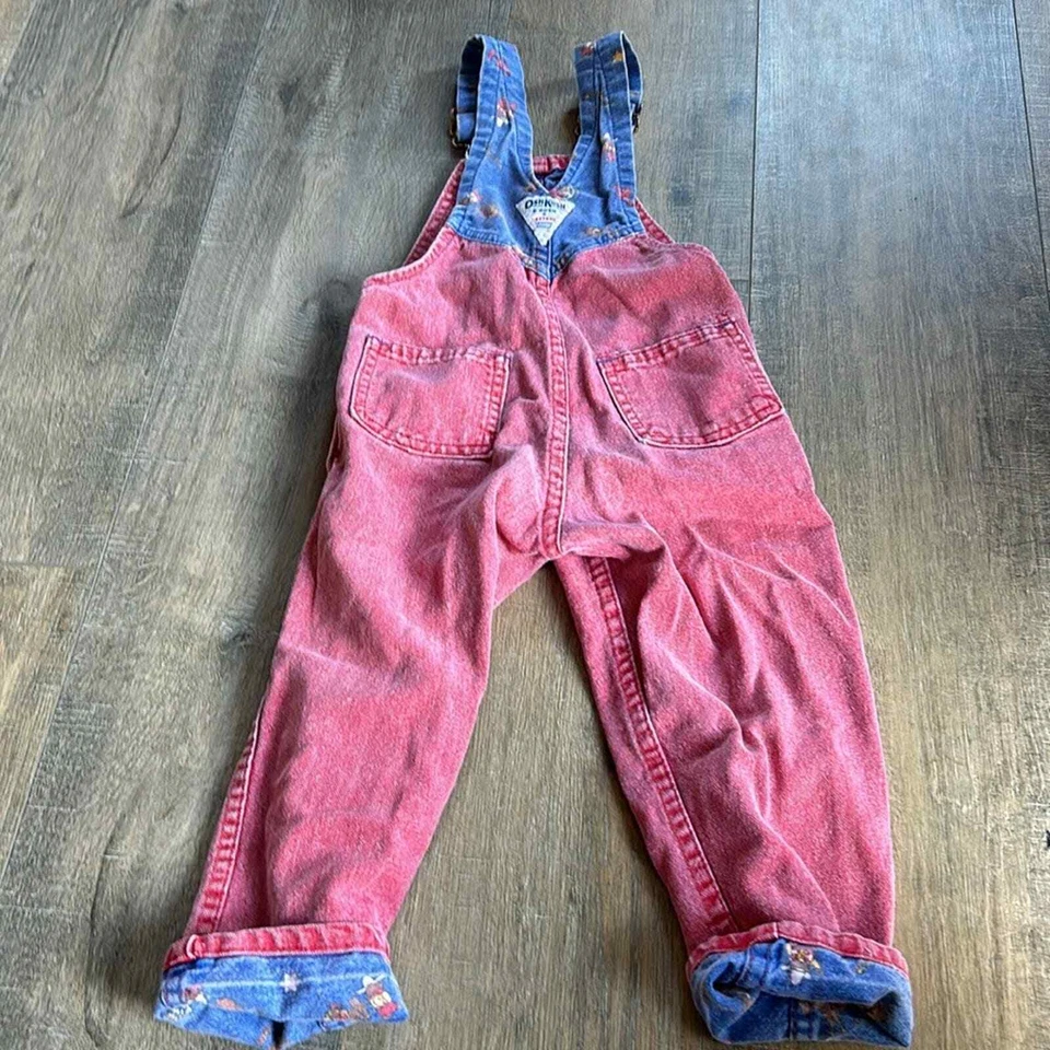 VTG OshKosh B'Gosh Vestbak Overalls Cowboys & Indians - Image 2 of 4
