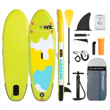 2.44M children's inflatable paddle board SUP printed vertical paddle board