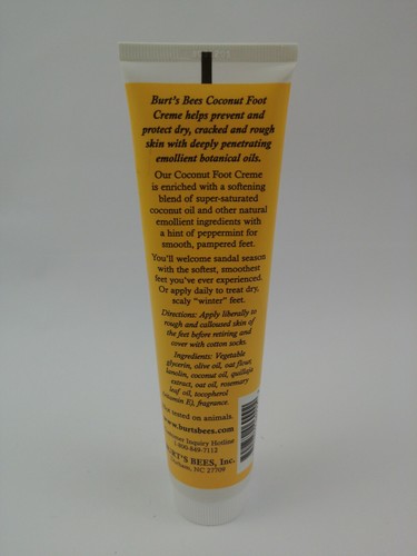 Burt's Bees Coconut Foot Creme With Vitamin E 4.34 oz. (123 g) - Picture 3 of 5