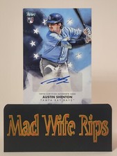 2024 Topps Update Series Austin Shenton Baseball Stars Auto RC Rays SP