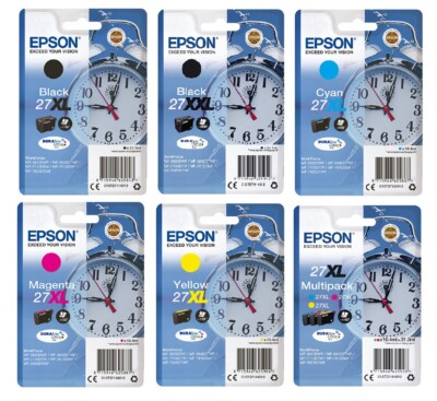 Original Epson 27XL, Tintenpatrone WorkForce WF-7710DWF WF-7715DWF WF-7720TWF SET