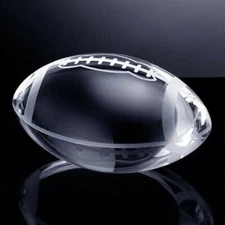 High Quality Crystal Football Paperweight 3.5" with Gift Box