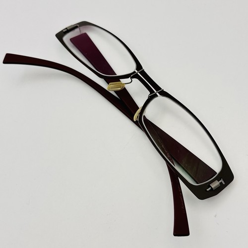 Markus T Eyeglasses Women Oval Brown Red Floral Me 025 Super Light NEW - Picture 8 of 9