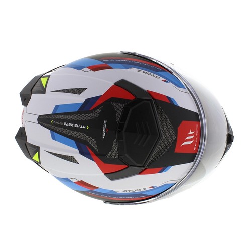 MT Atom 2 SV Modular casco de motocicleta Bast mate azul rojo blanco - Imagen 9 de 9
