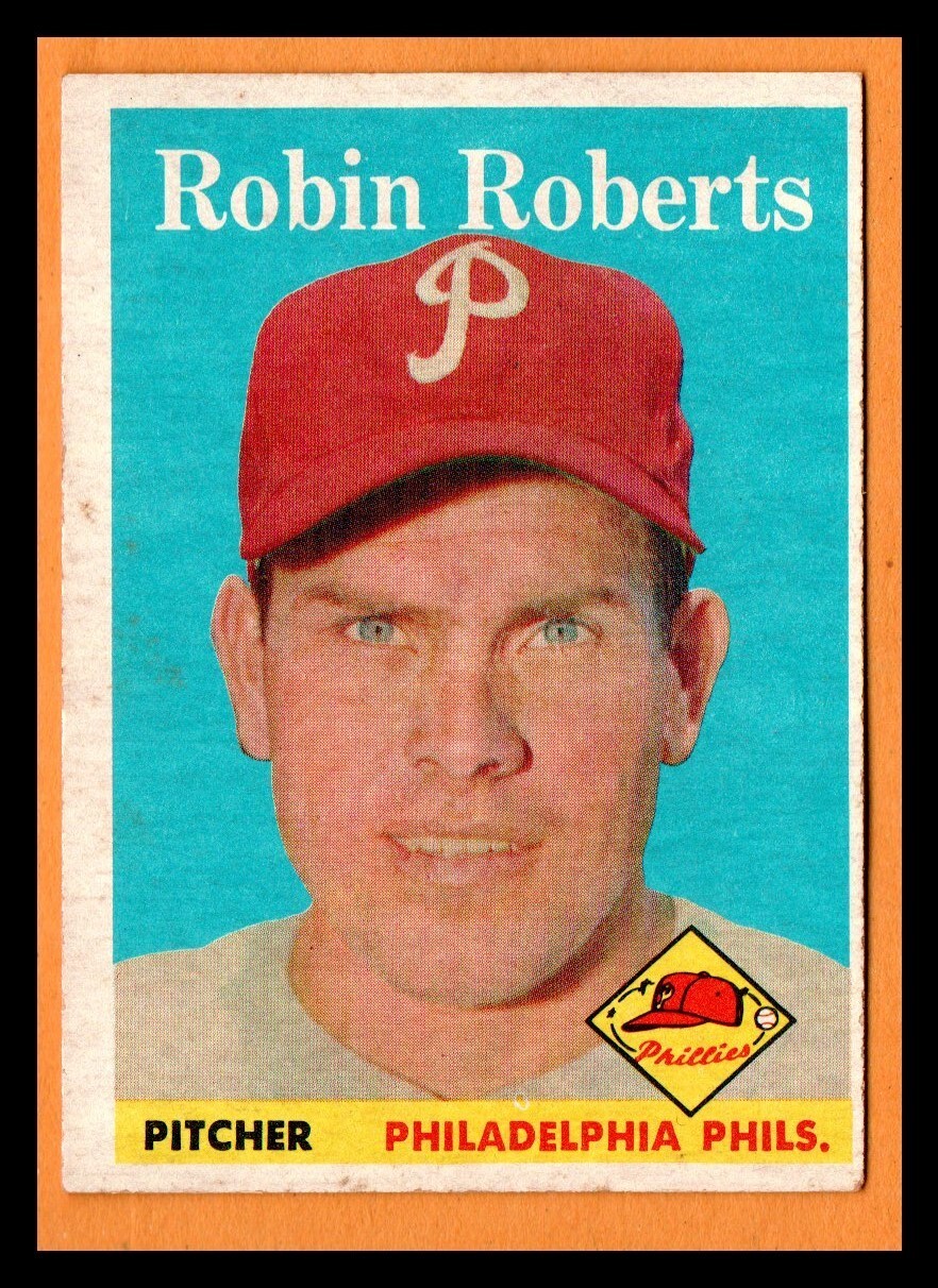 Topps 1958 Robin Roberts #90 Philadelphia Phillies EX-MT