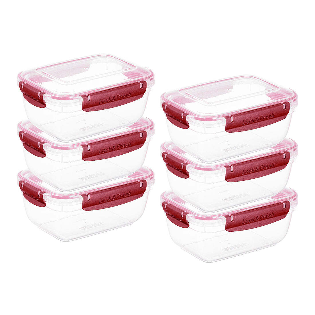 Superio Airtight Food Containers 48 oz Red 6