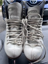 Riedell Edge model 229 white figure ice skates 4 W Astra Eclipse blades