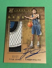 2015 Panini Tyus Jones Rc Auto/Jumbo Jersey #/25 - PSA/DNA - DUKE / MAVS