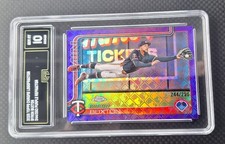 2025 Topps Chrome Logofractor #172 Byron Buxton Purple Refractor 244/250 Twins